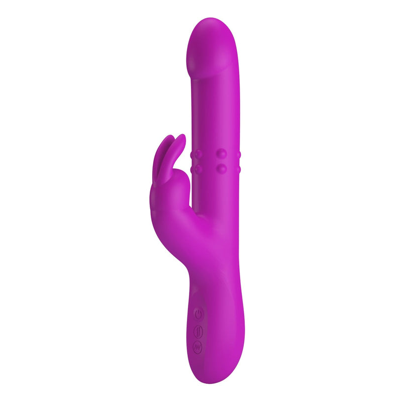 şarjlı usb mor rabbit vibratör Reese yan görünüm Moonette