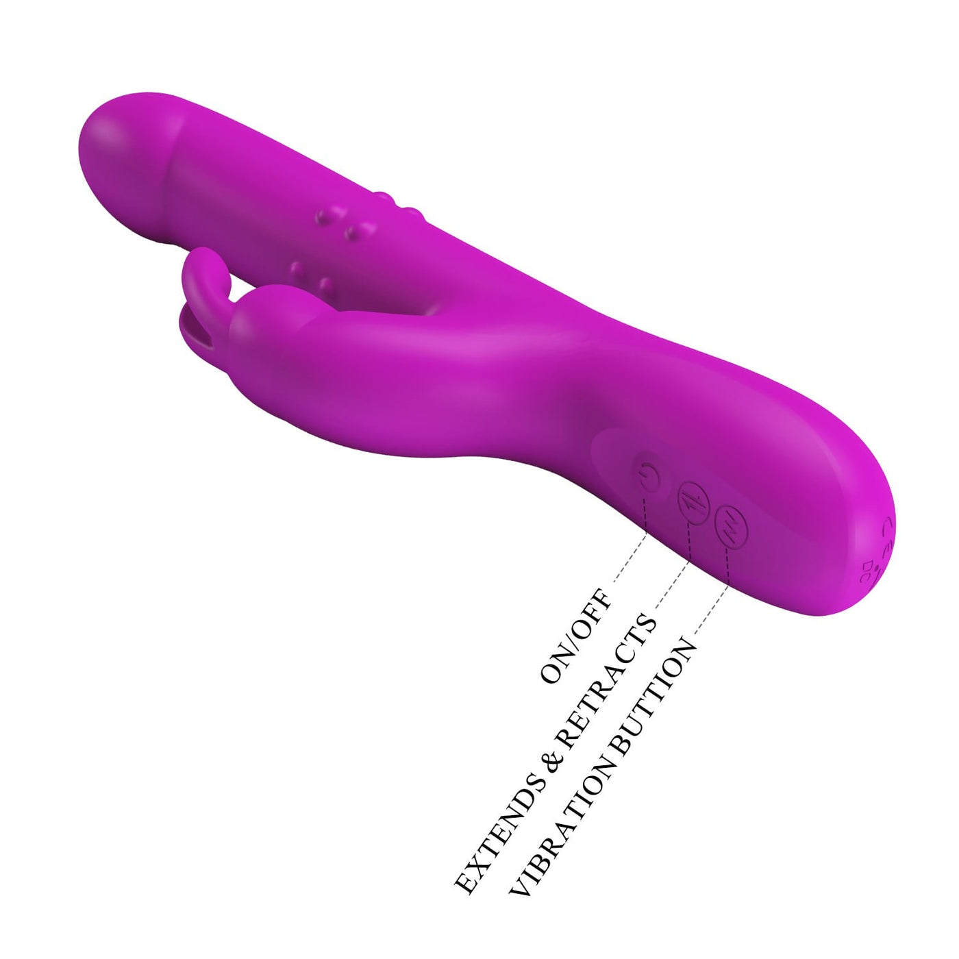şarjlı usb mor rabbit vibratör Reese farklı açı Moonette