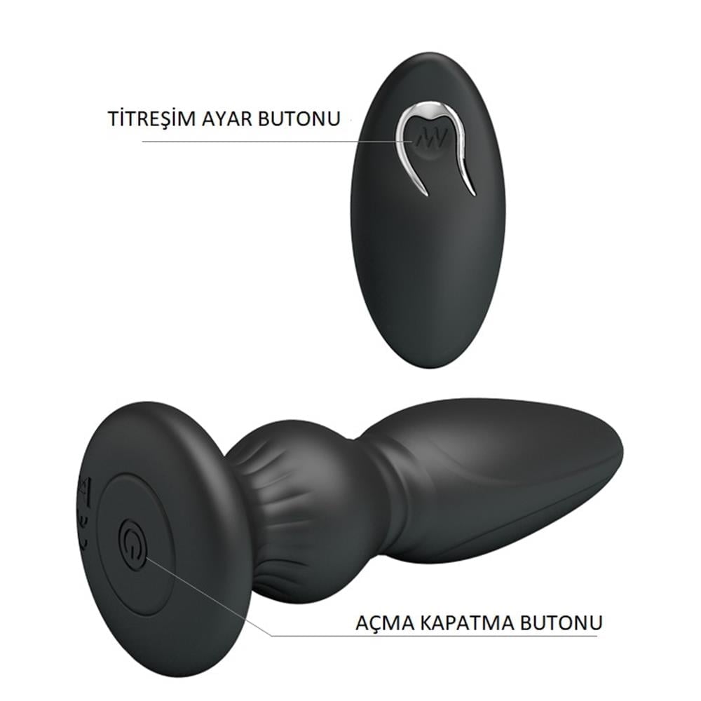 kumandalı şarjlı anal plug üst görünüm usb Moonette