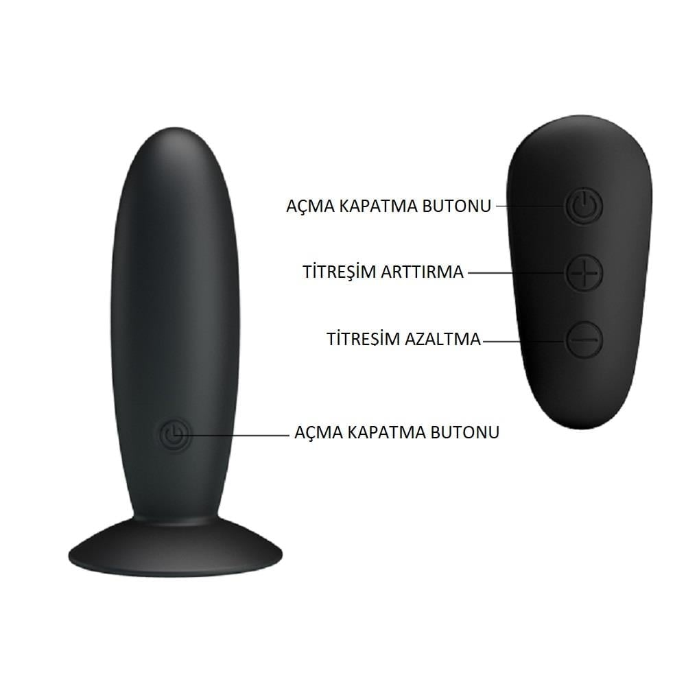 kumandalı şarjlı anal plug üst görünüm Moonette