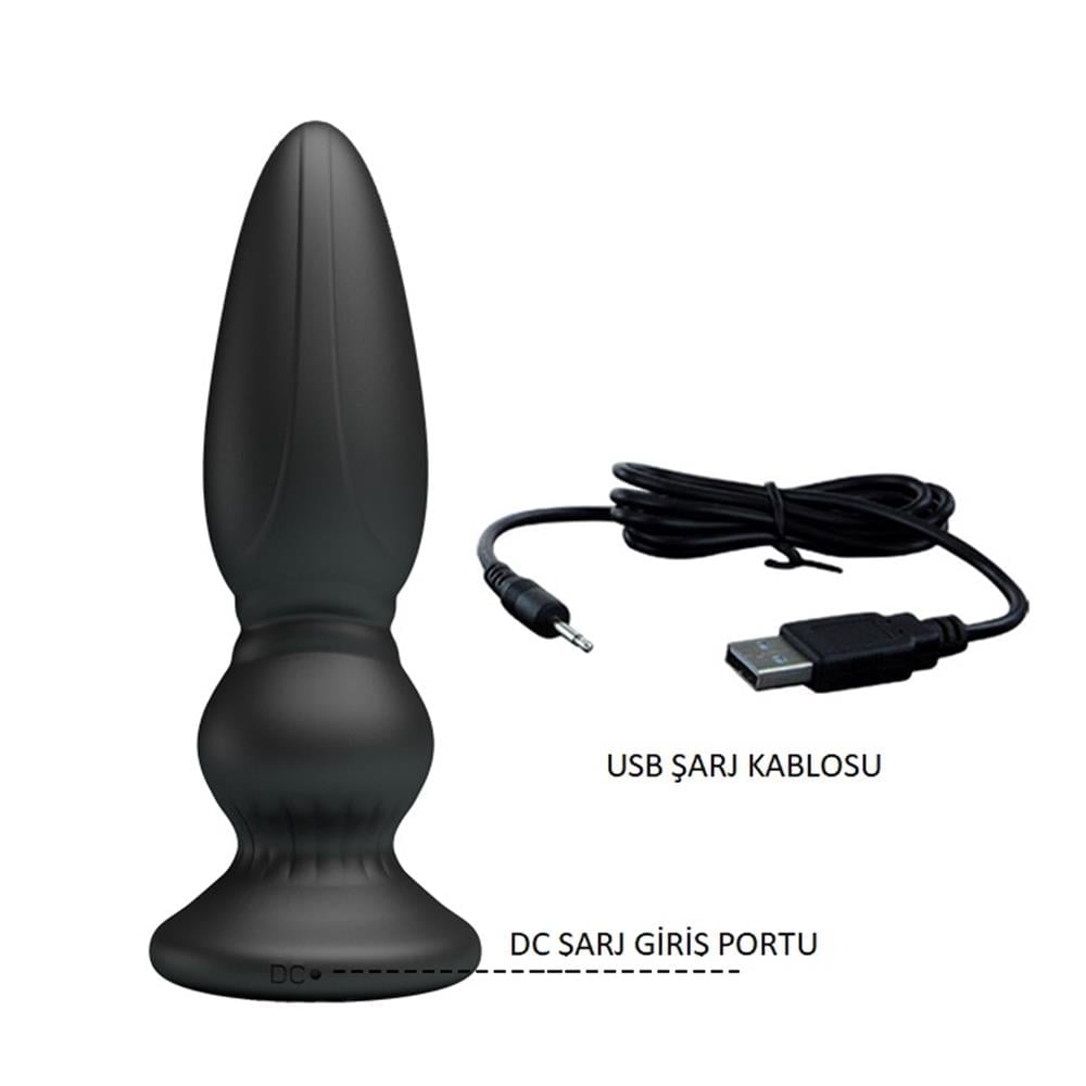 kumandalı şarjlı anal plug arka görünüm usb Moonette