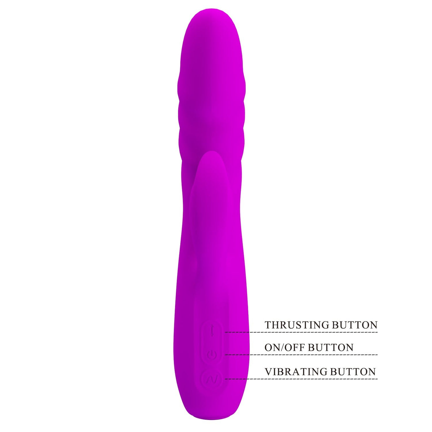 şarjlı usb rabbit vibratör Melanie arka görünüm Moonette