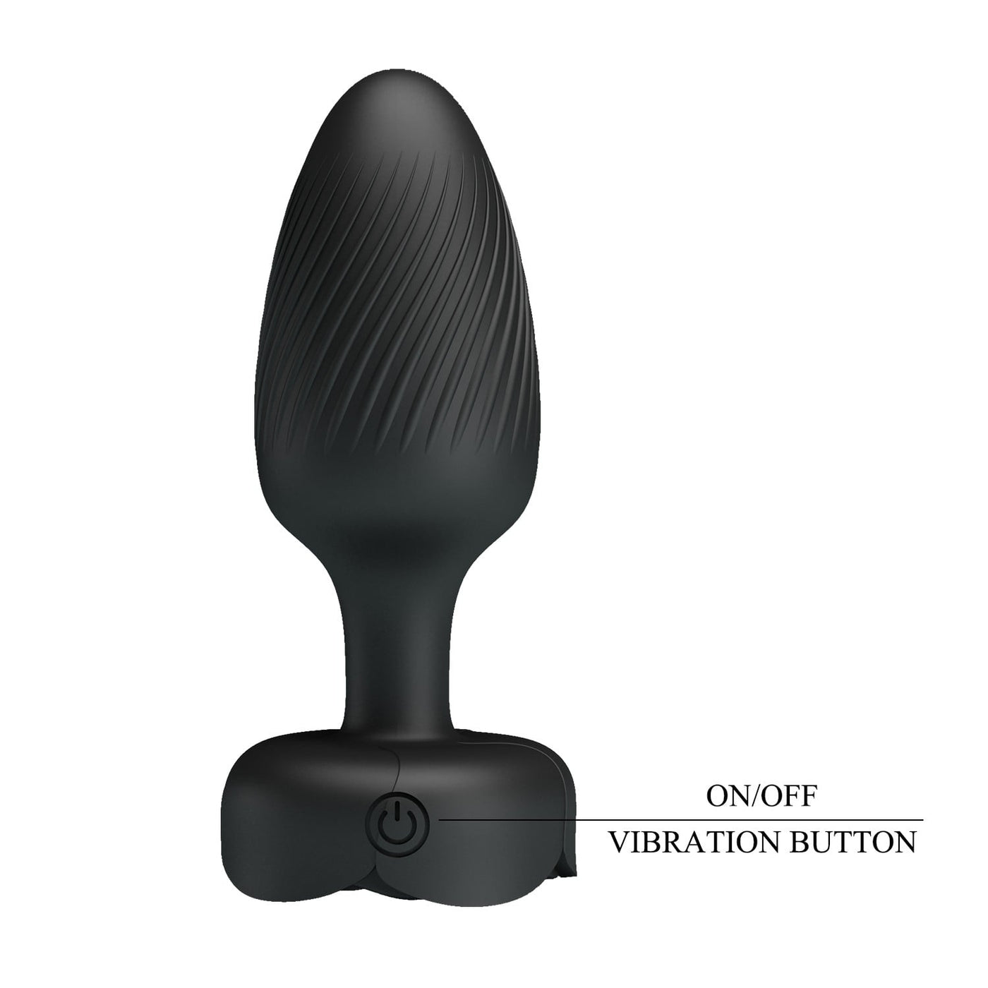 silikon 10 fonksiyonlu titreşimli anal plug arka görünüm Moonette
