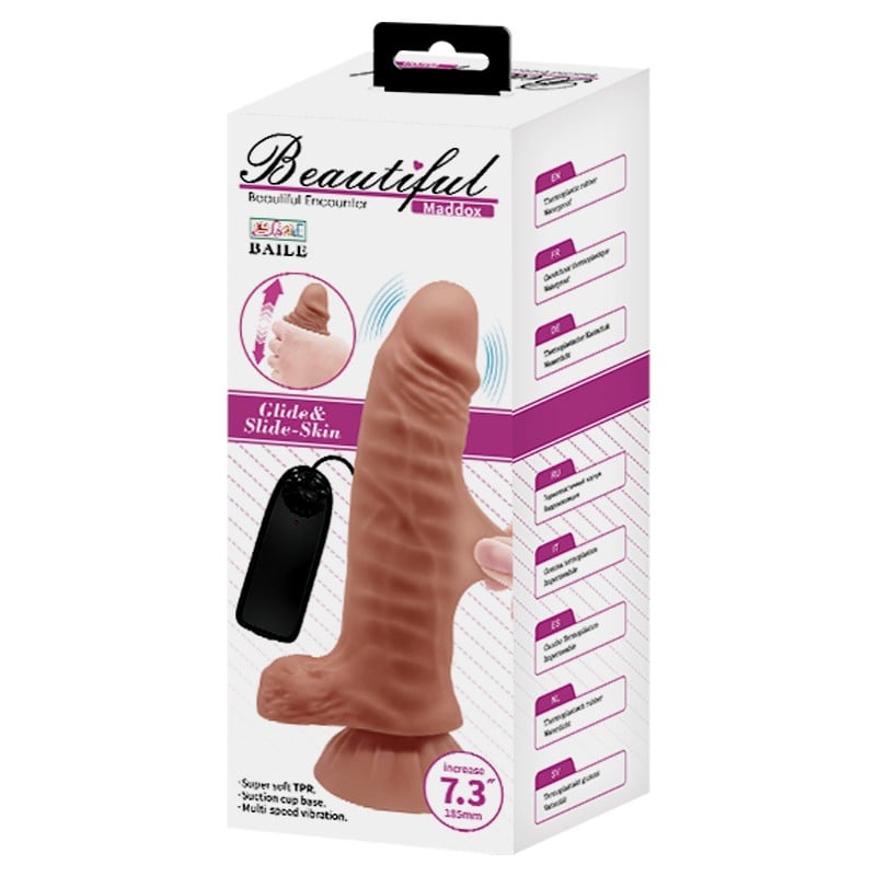 18,5 cm titreşimli dildo üst görünüm Moonette