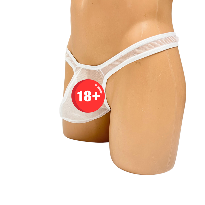 Fantezi Seksi Beyaz Transparan Erkek İç Çamaşırı TG274584 Detay Görünümü | Moonette